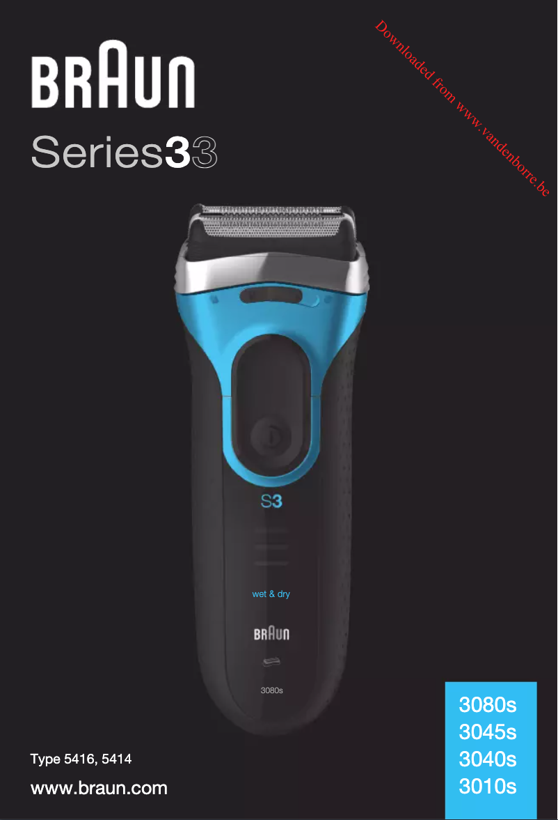 Page n°1 - Manuel utilisateur Braun Series 3 3040s