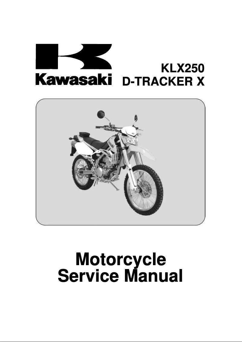 Image de la première page du manuel de l'appareil KLX250 (2009)