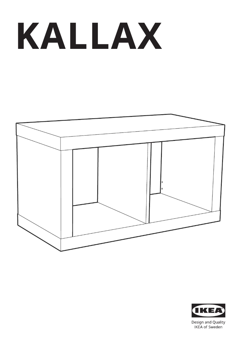 Imagen de la primera página del manual del dispositivo KALLAX 903.015.55