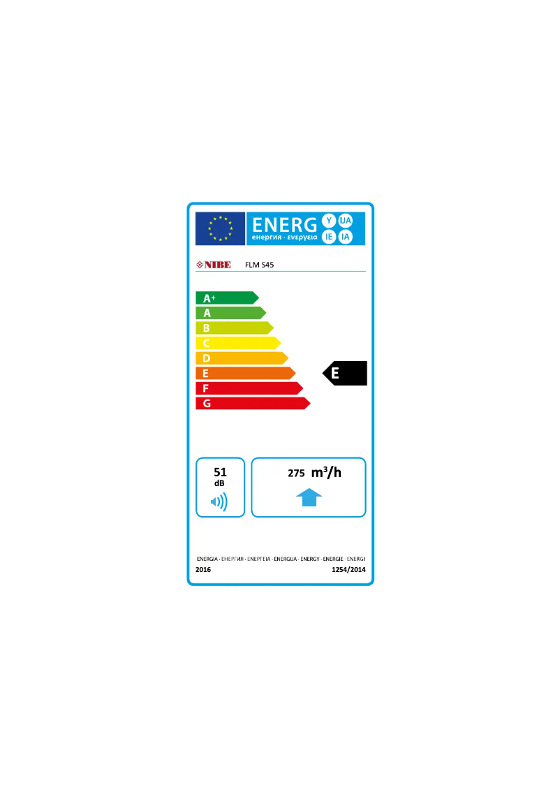 Page 1 de la notice Manuel utilisateur Nibe FLM S45