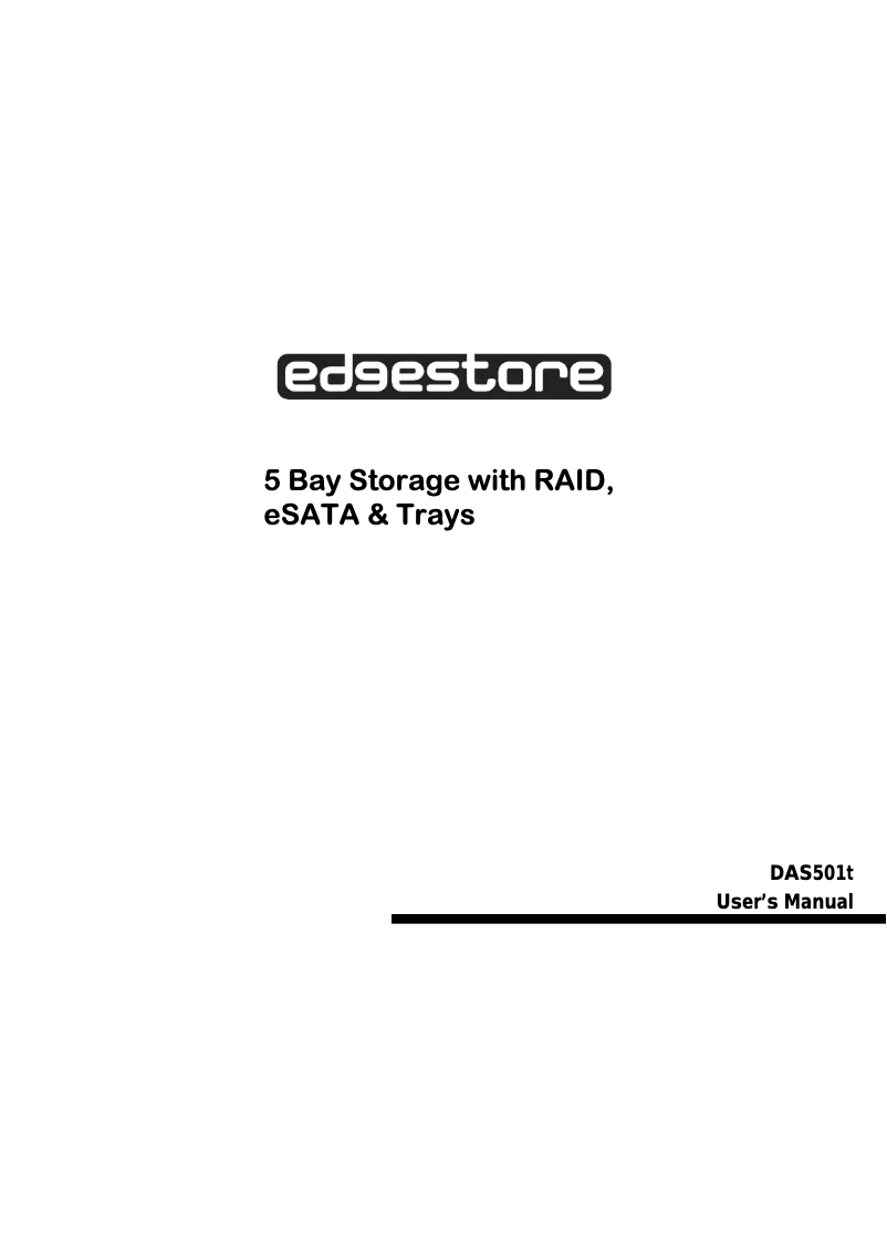 Page n°1 - Manuel utilisateur Edge10 DAS501t