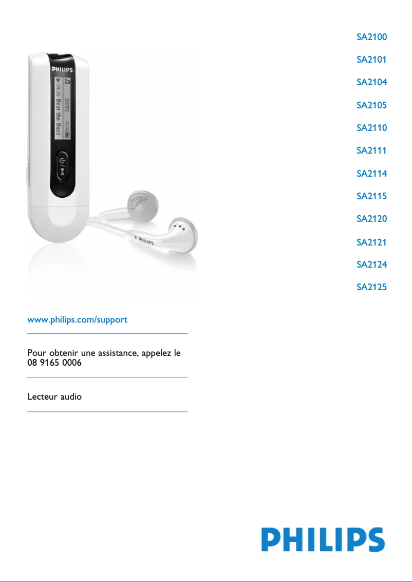 Image de la première page du manuel de l'appareil SA2104