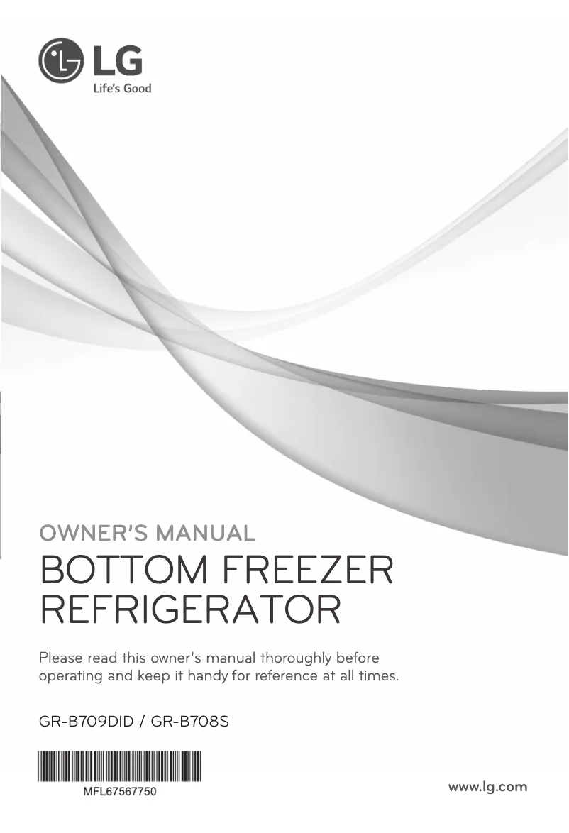 Imagen de la primera página del manual del dispositivo GR-B708S