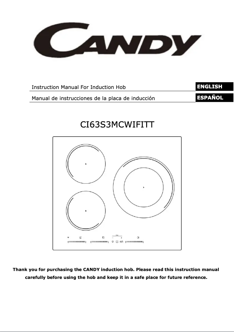 Page n°1 - Manuel utilisateur Candy CI63S3MCWIFITT
