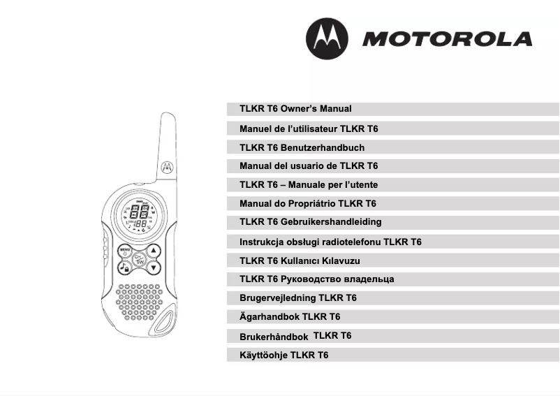Page 1 de la notice Manuel utilisateur Zebra T6 Walkie Talkie