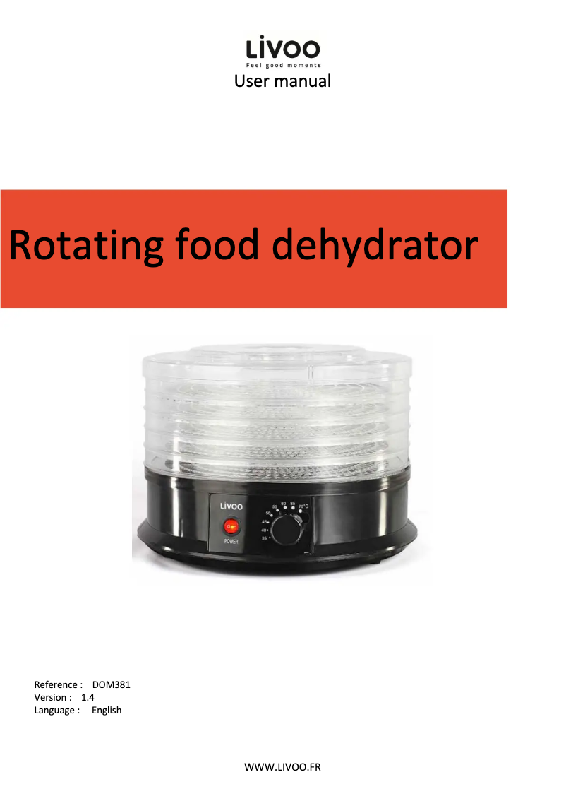 Página 1 del manual Manual de usuario Livoo DOM381
