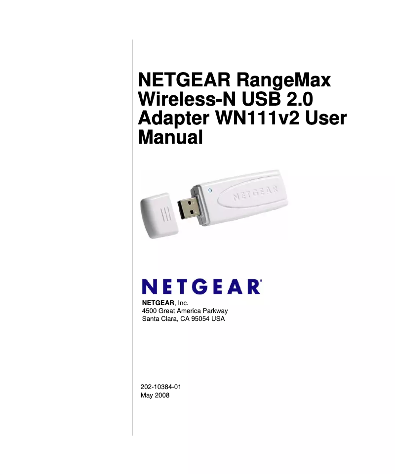 Page 1 de la notice Manuel utilisateur Netgear WN111v2