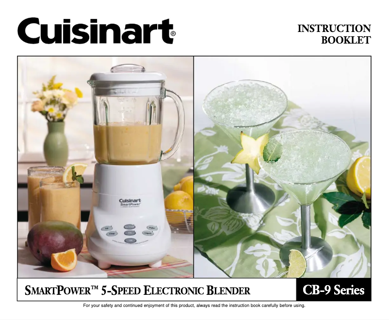 Page n°1 - Manuel utilisateur Cuisinart SmartPower CB-9