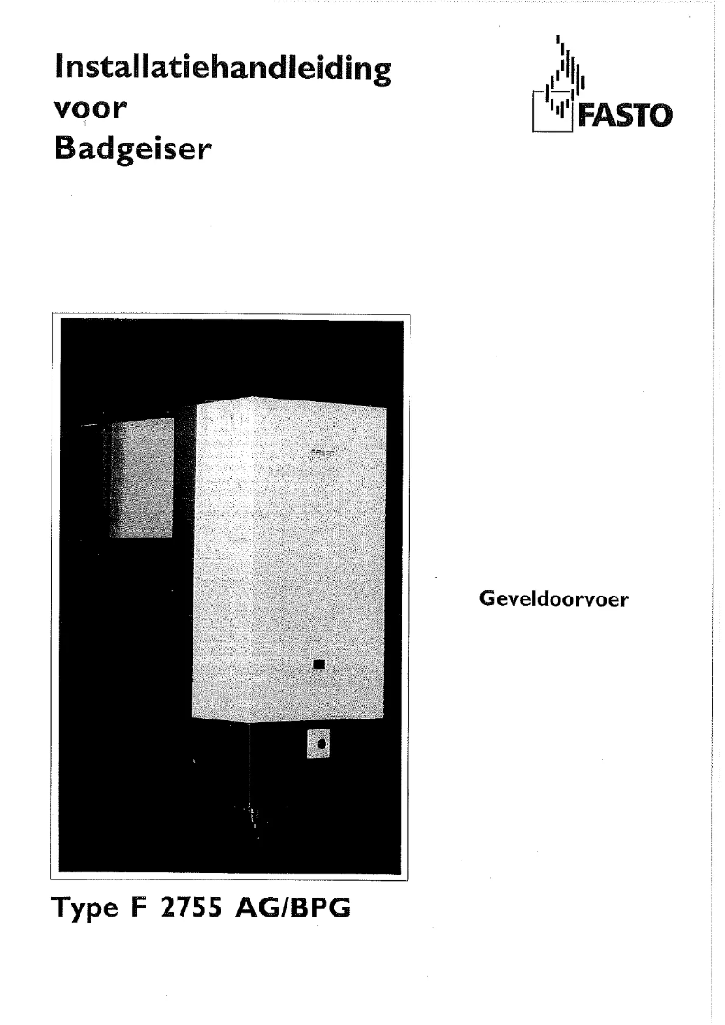 Image de la première page du manuel de l'appareil F 2755 AG/BPG