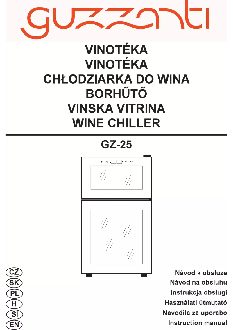 Page 1 de la notice Manuel utilisateur Guzzanti GZ-25