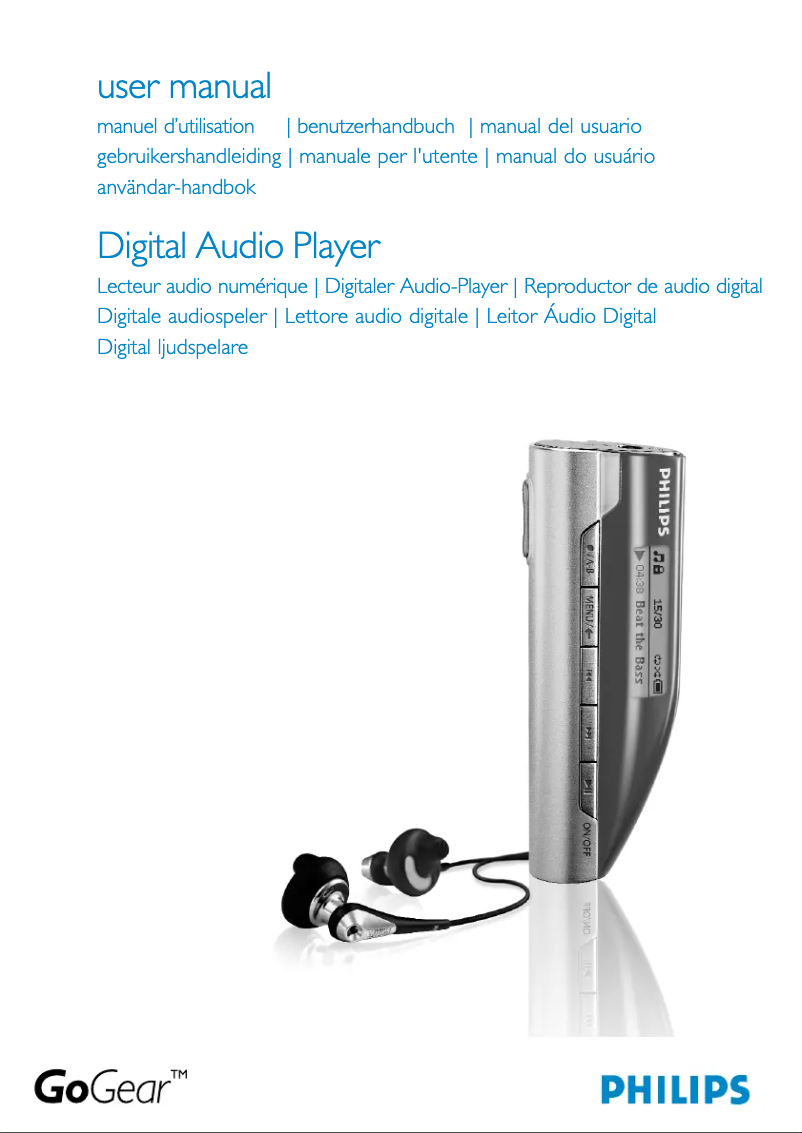 Page n°1 - Manuel utilisateur Philips GoGear SA160