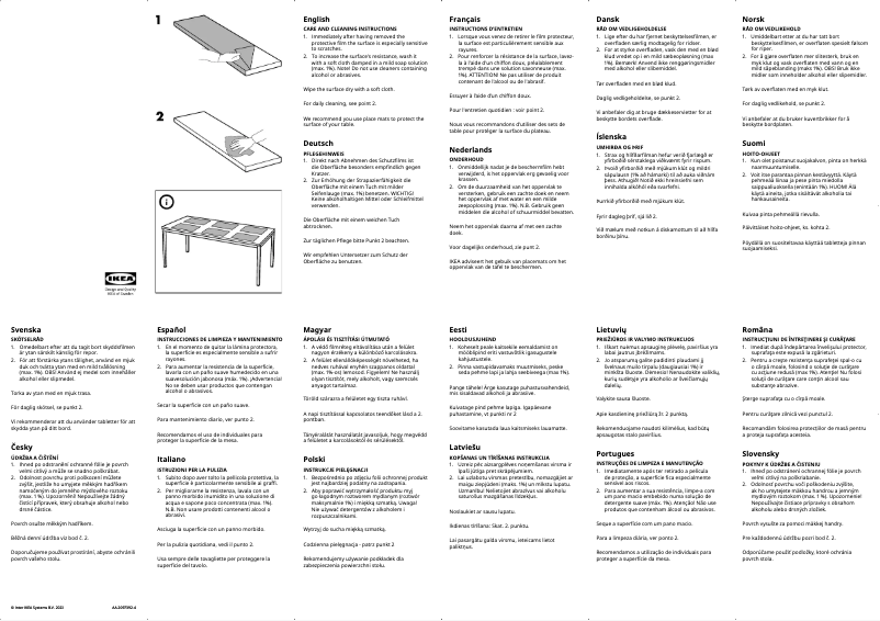 Page 1 de la notice Manuel utilisateur Ikea TUNSTA 502.995.02