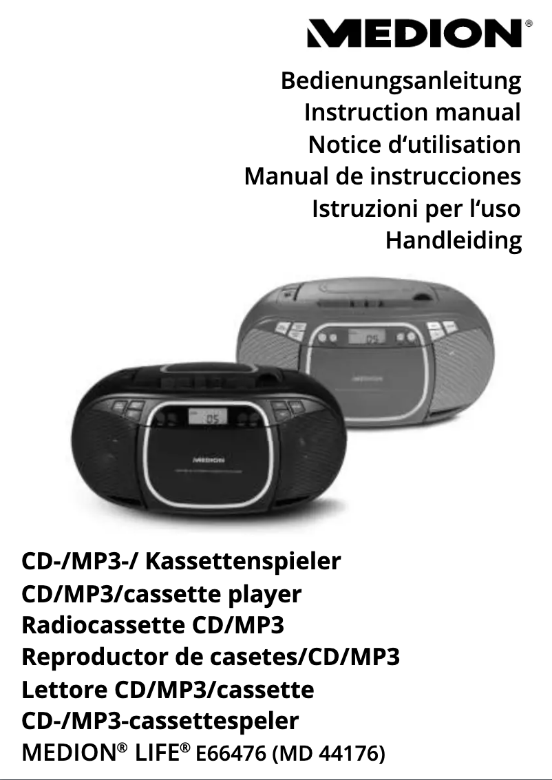 Image de la première page du manuel de l'appareil LIFE E66476 (MD 44176)