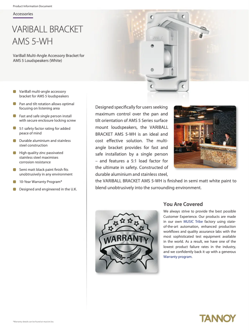 Image de la première page du manuel de l'appareil Variball Bracket AMS 5