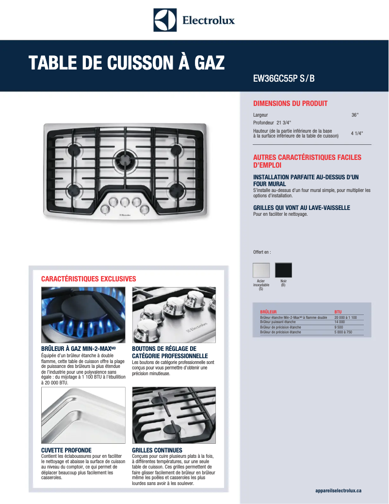Image de la première page du manuel de l'appareil EW36GC55PS