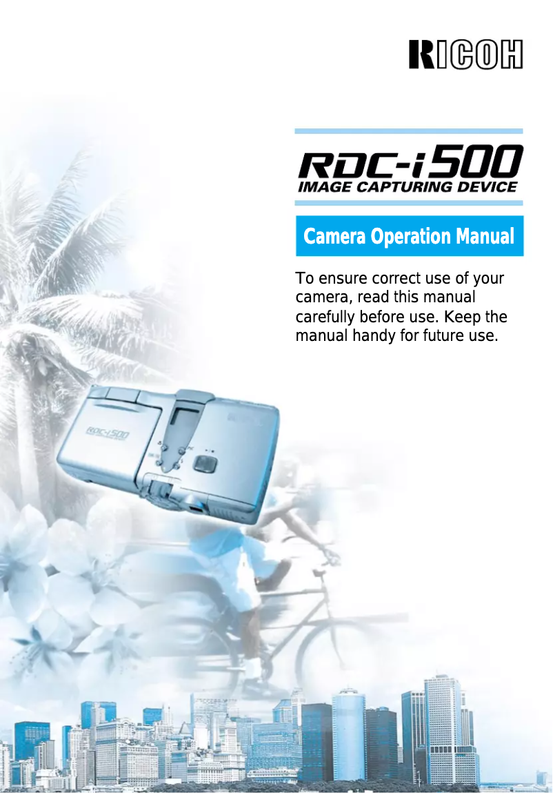 Image de la première page du manuel de l'appareil RDC-i500