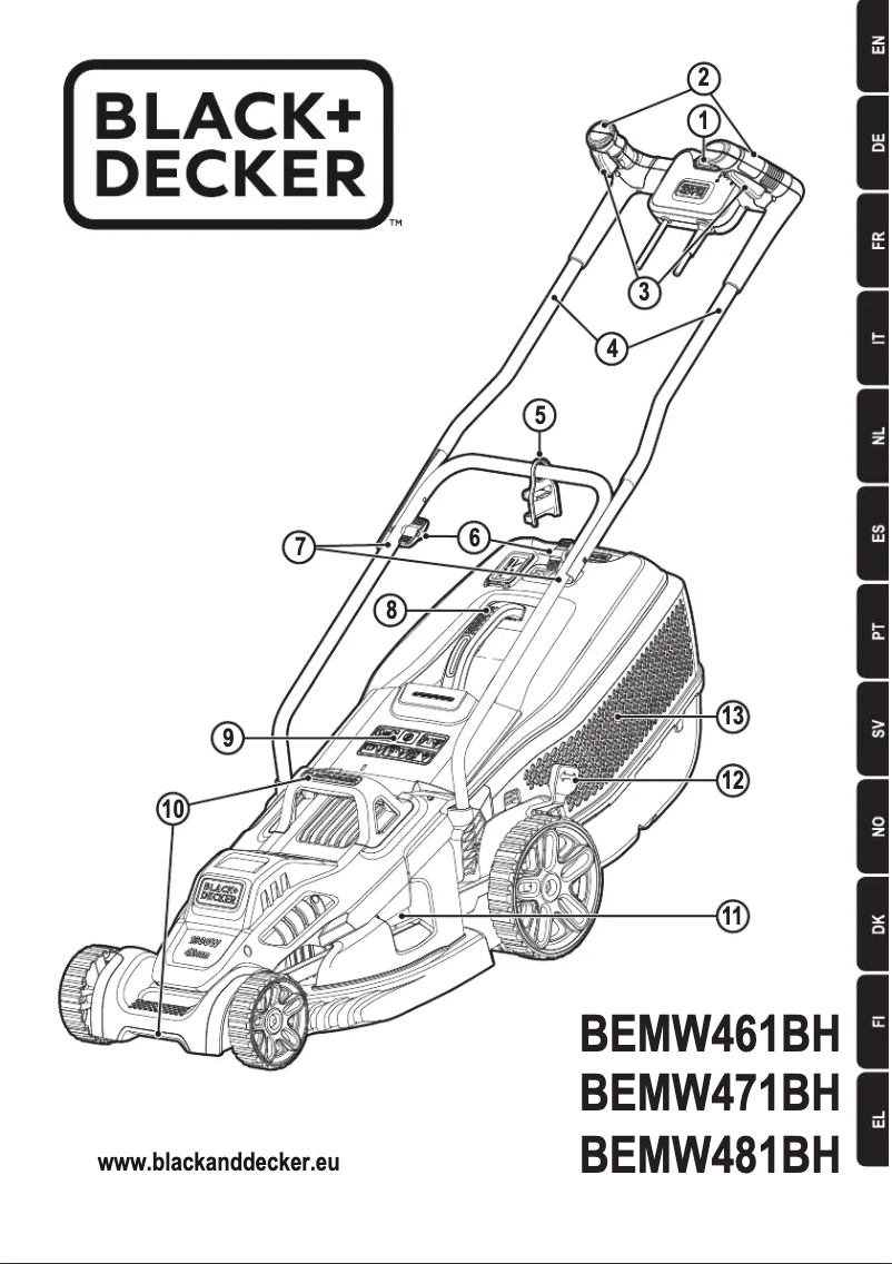 Page 1 de la notice Manuel utilisateur Black & Decker BEMW461BH