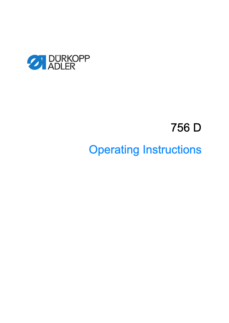 Image de la première page du manuel de l'appareil 756 D