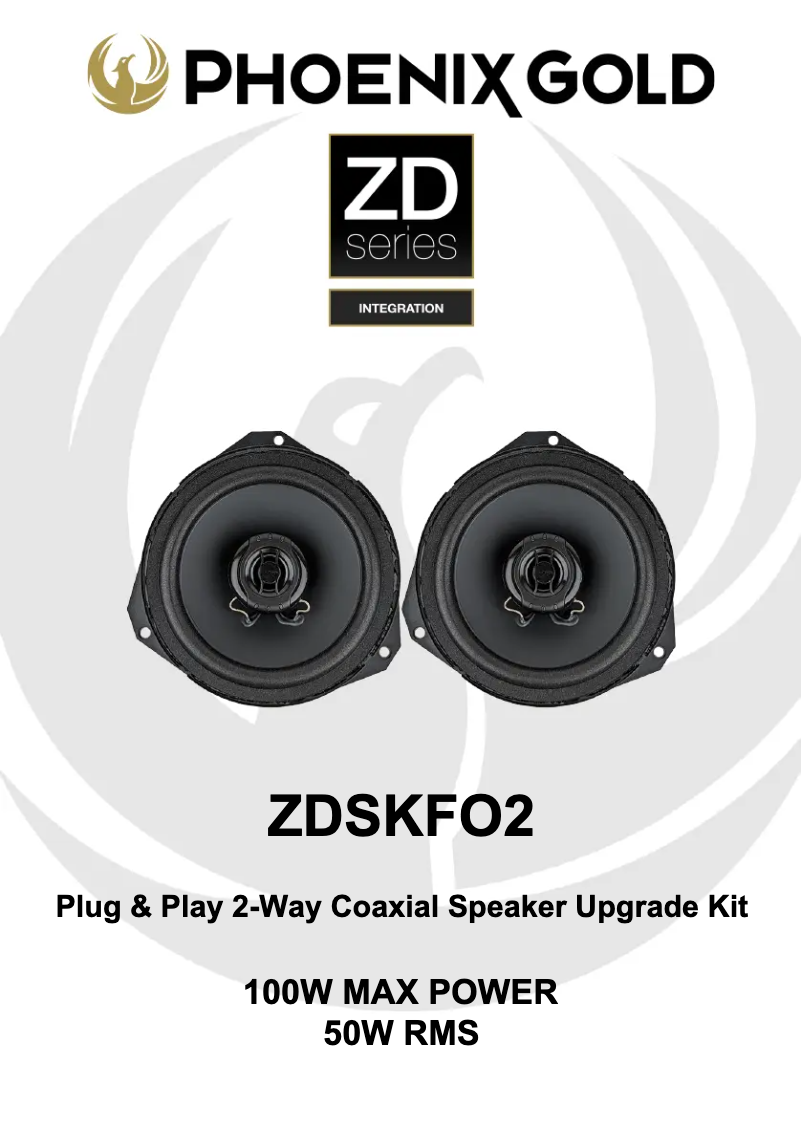 Page 1 de la notice Manuel utilisateur Phoenix Gold ZDSKFO2