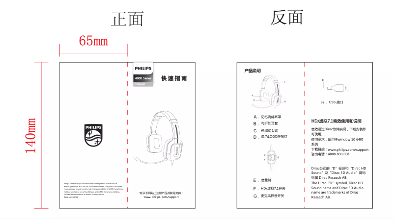 Page 1 de la notice Manuel utilisateur Philips TAGH401