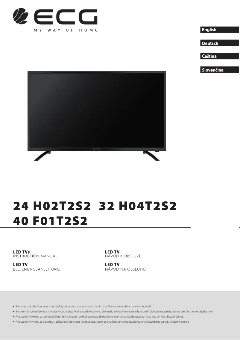 Page 1 de la notice Manuel utilisateur ECG 32 H04T2S2