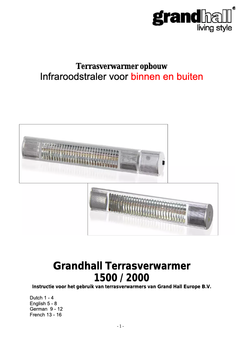 Image de la première page du manuel de l'appareil Heat Glare 2000