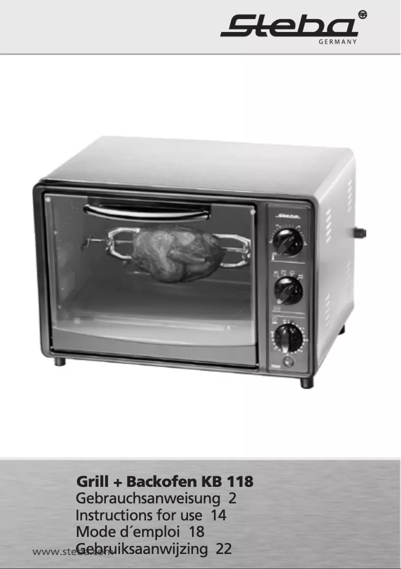 Page 1 de la notice Manuel utilisateur Steba KB118
