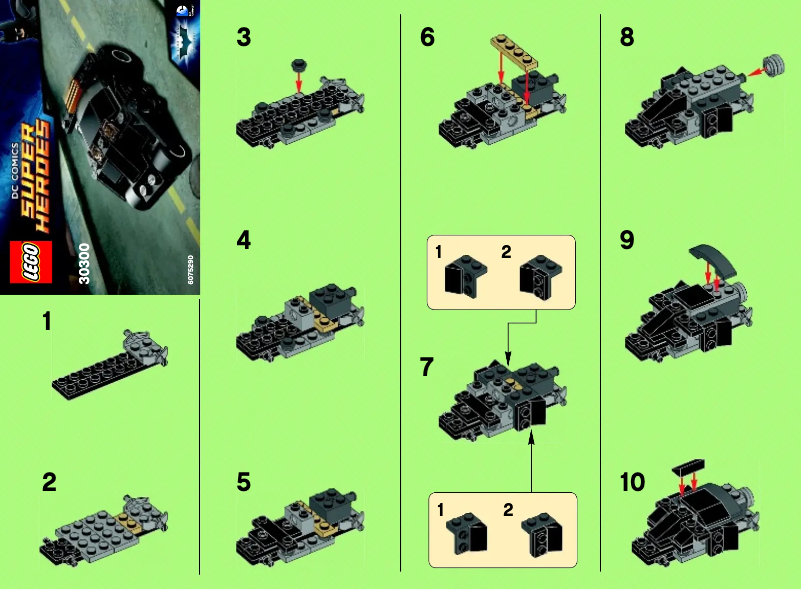 Page 1 de la notice Manuel utilisateur Lego The Batman Tumbler 30300