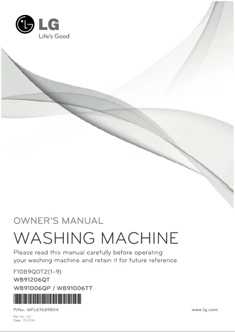 Page 1 de la notice Manuel utilisateur LG WB91006TT