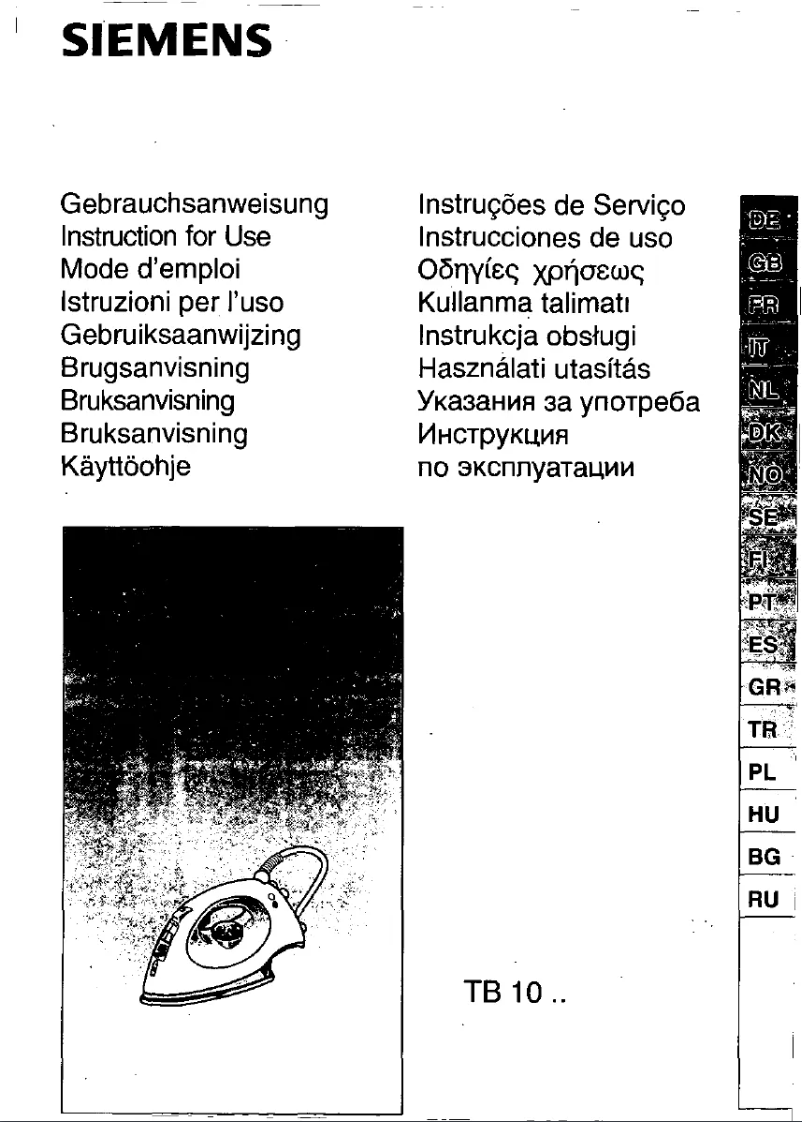 Page n°1 - Manuel utilisateur Siemens TB10