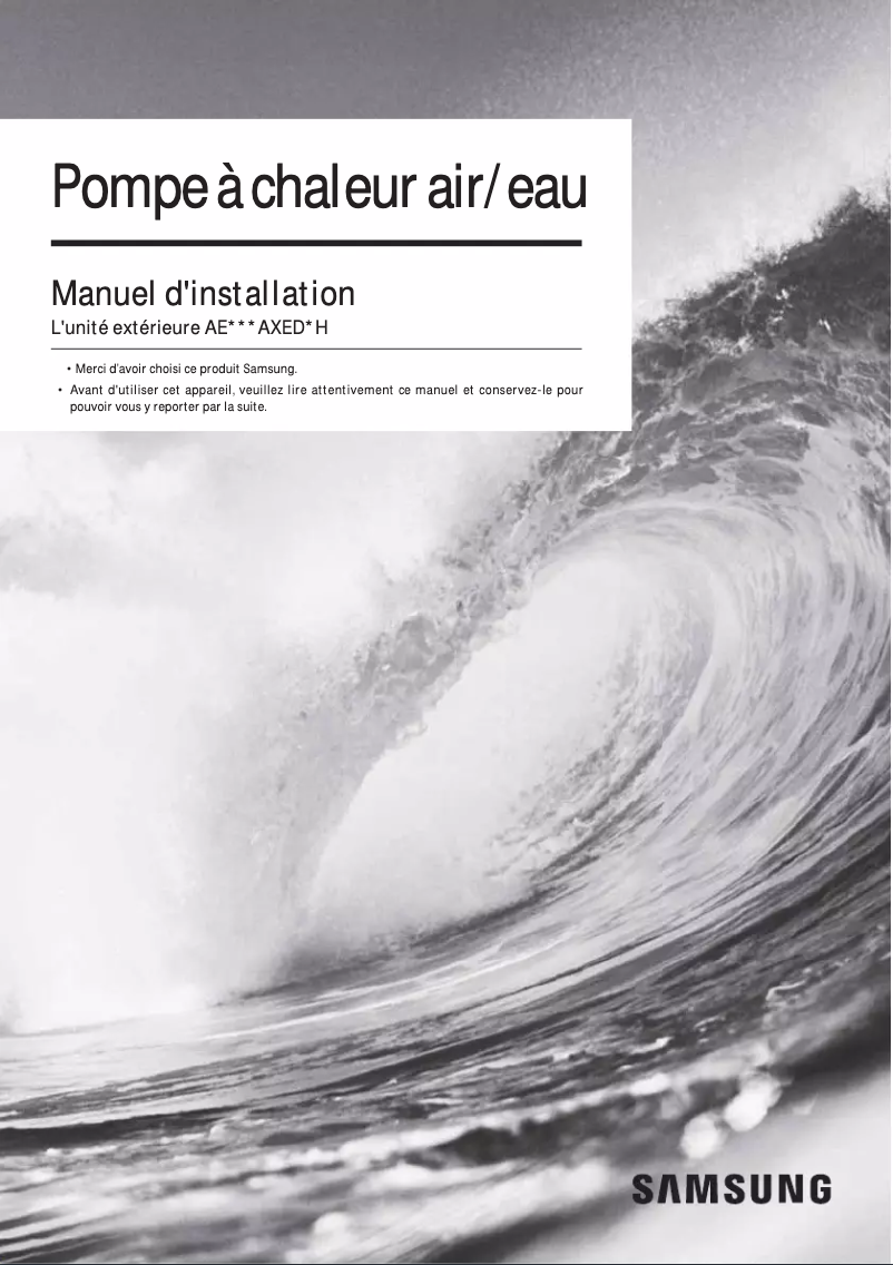 Page n°1 - Manuel utilisateur Samsung AE160AXEDEH