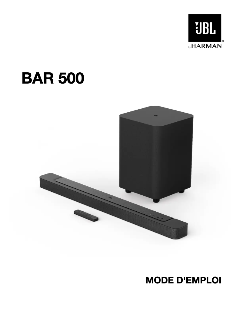 Image de la première page du manuel de l'appareil BAR 500