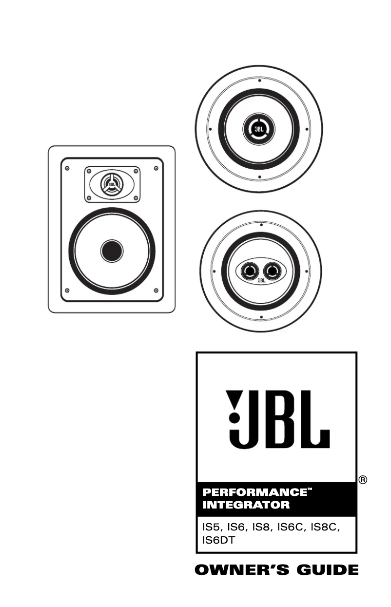 Page n°1 - Manuel utilisateur JBL Performance IS8C