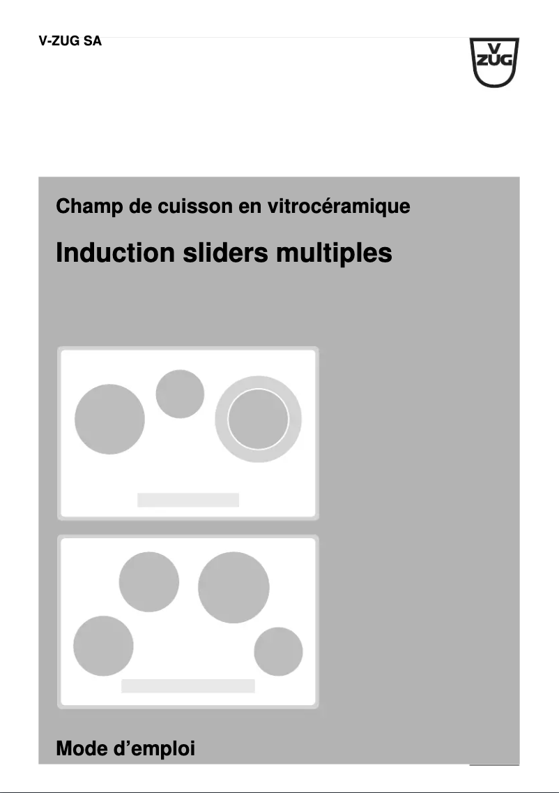 Page n°1 - Manuel utilisateur V-Zug GK36TIPSF