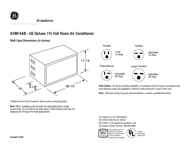 Image de la première page du manuel de l'appareil AVM14AB