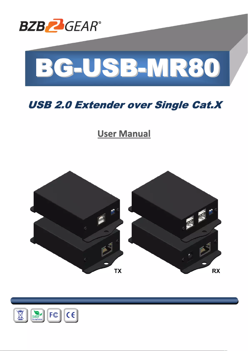 Page n°1 - Manuel utilisateur BZBGear USB-MR80