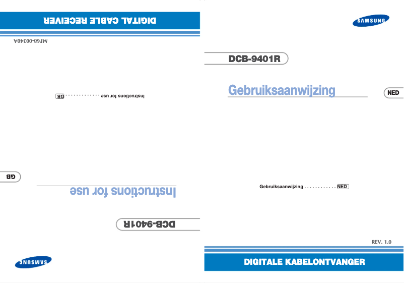 Image de la première page du manuel de l'appareil DCB-9401R