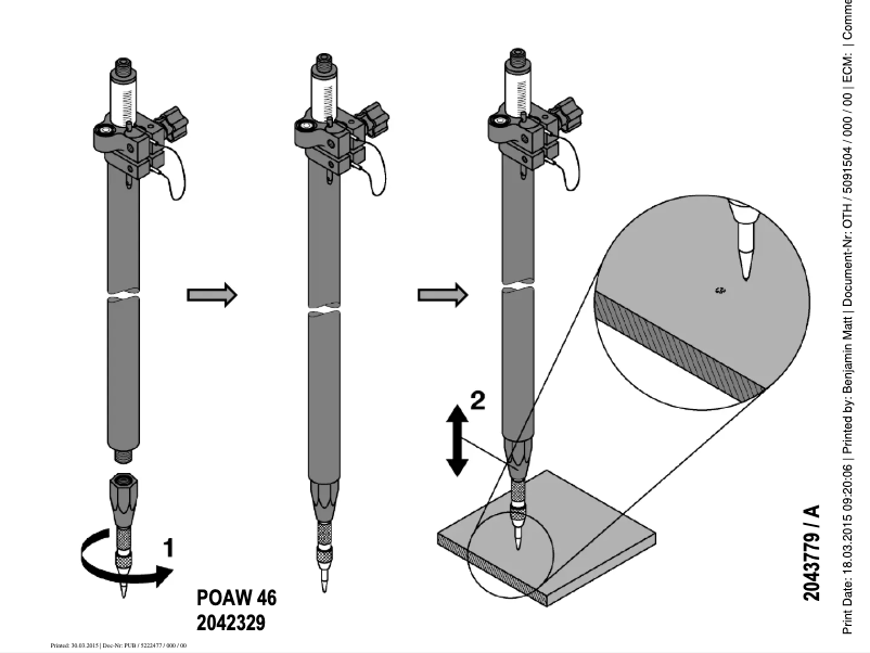 Image de la première page du manuel de l'appareil POAW 46