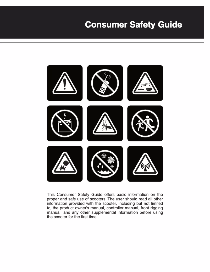 Page 1 de la notice Manuel utilisateur Pride Go Go ES2 3-Wheel