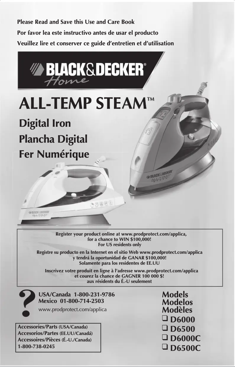 Page 1 de la notice Manuel utilisateur Black & Decker D6000