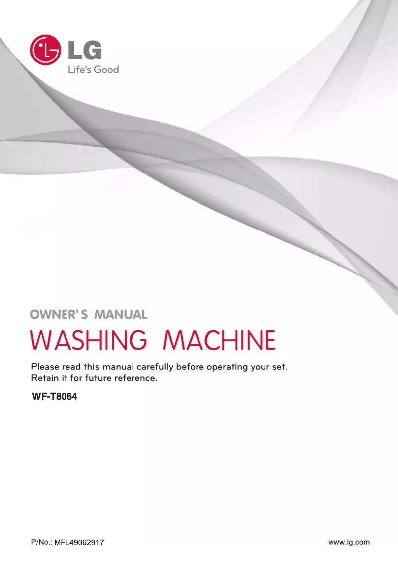 Image de la première page du manuel de l'appareil WF-T8064