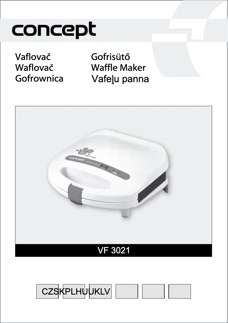 Page 1 de la notice Manuel utilisateur Concept VF-3021