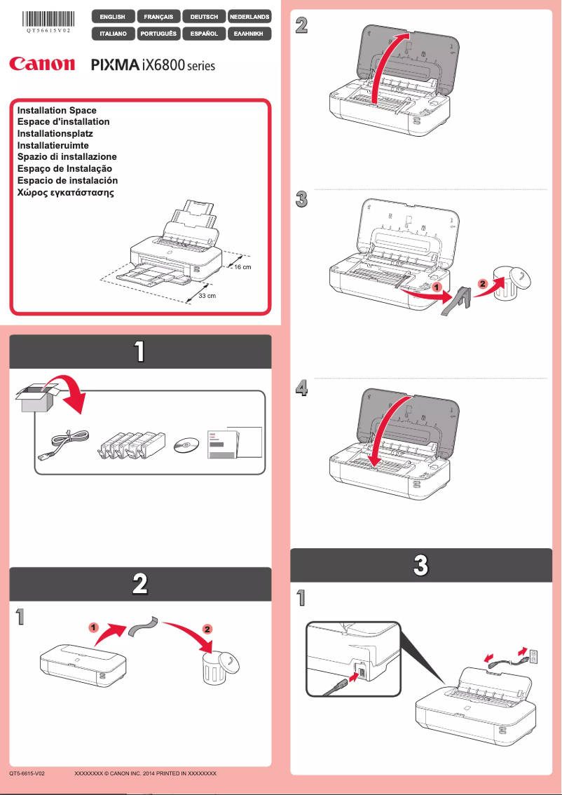 Image de la première page du manuel de l'appareil Pixma iX6840