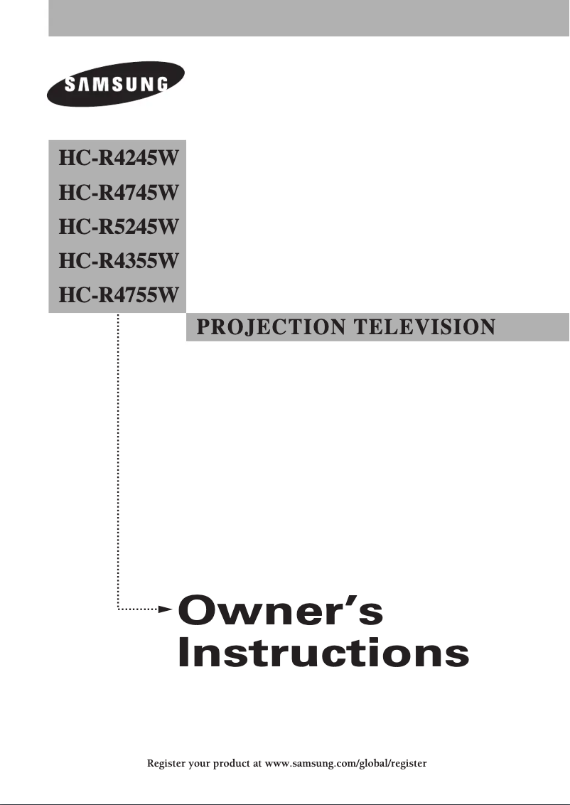 Page n°1 - Manuel utilisateur Samsung HC-R4755W