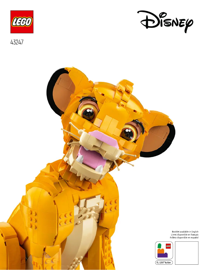 Page 1 de la notice Consignes visuelles Lego Disney 43247
