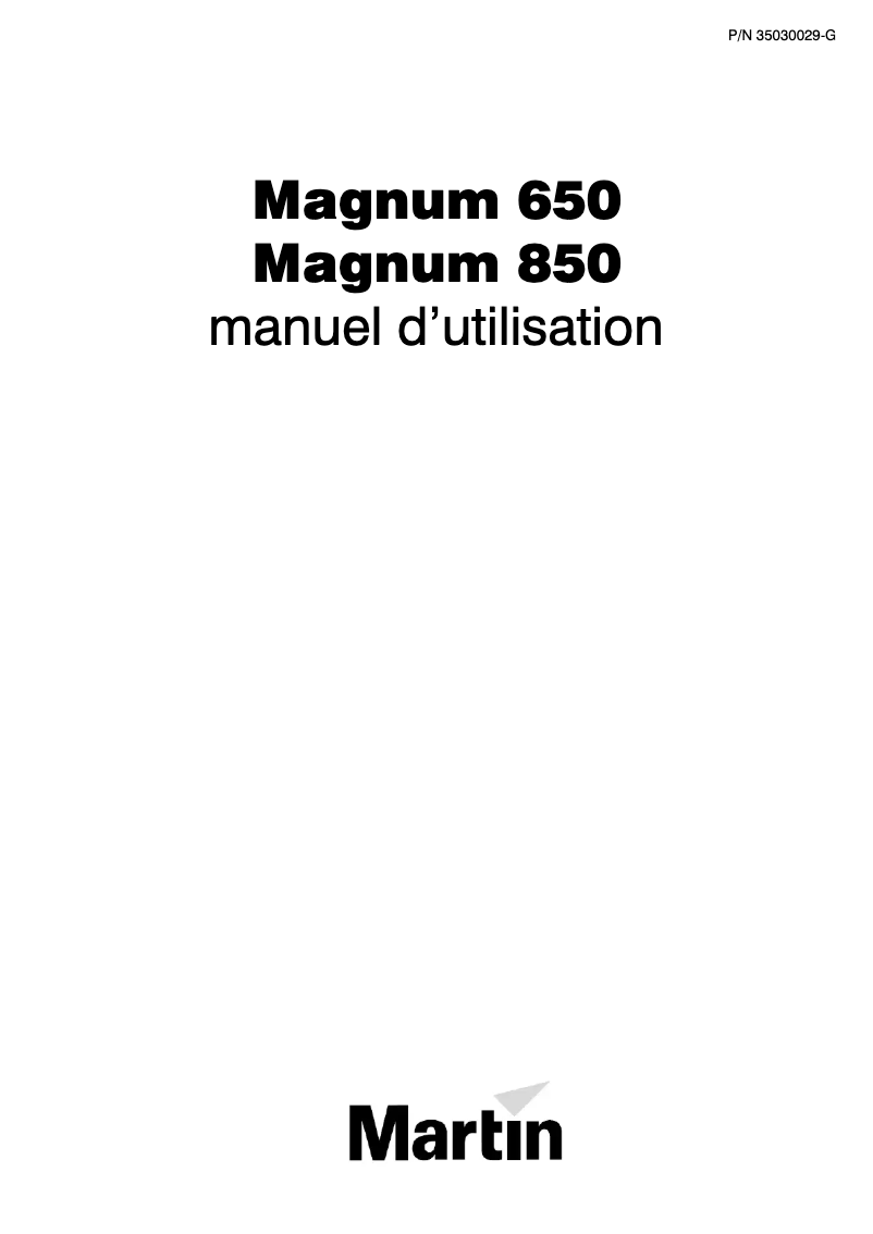 Image de la première page du manuel de l'appareil Magnum 850