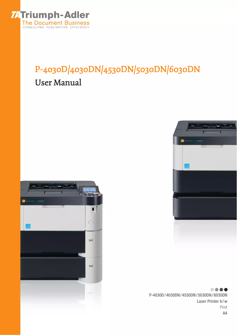 Page 1 de la notice Manuel utilisateur Triumph-Adler P-4530DN