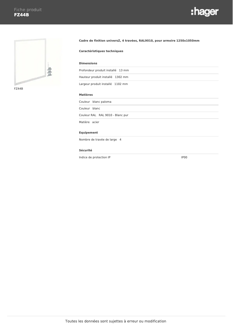 Image de la première page du manuel de l'appareil FZ44B