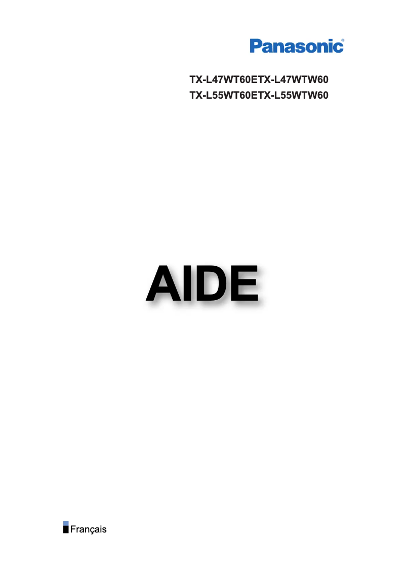 Page 1 de la notice Manuel utilisateur Panasonic Viera TX-L47WT60