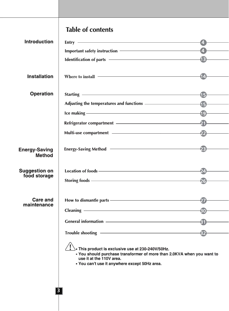 Image de la première page du manuel de l'appareil GC-B40BSGMD